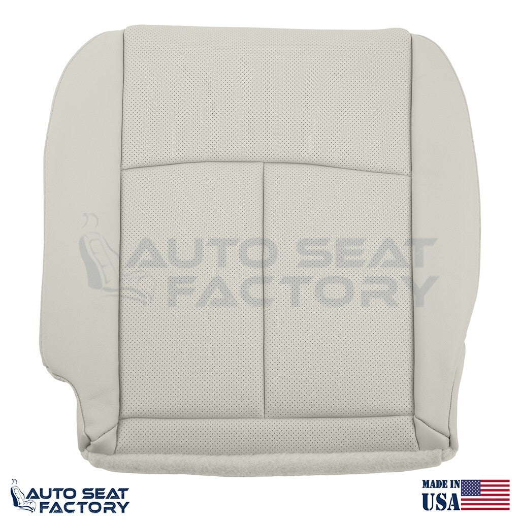 2014 - 2020 Fits Infiniti Q50 Driver Bottom Gray Vinyl Seat Cover, PERFORATED - OEM-Style Replacement Seat Cover
