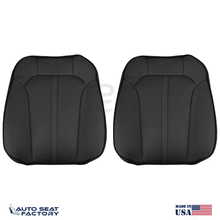 2011 - 2015 Lincoln MKX Perforated Left & Right Top Black Vinyl Seat Covers - OEM-Style Replacement Seat Cover