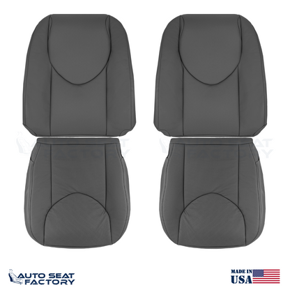 2006 - 2012 Fits Toyota RAV4 Front Left Right Black Vinyl Seat Covers, Perf. - OEM-Style Replacement Seat Cover