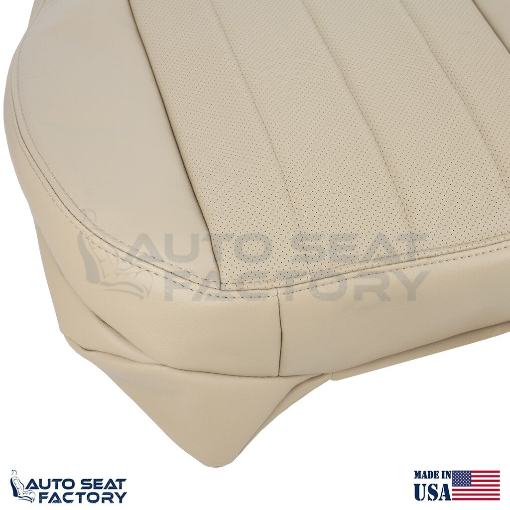 2005 2006 Fits Lincoln LS PASSENGER Bottom Camel Vinyl Seat Cover, Perforated - OEM-Style Replacement Seat Cover