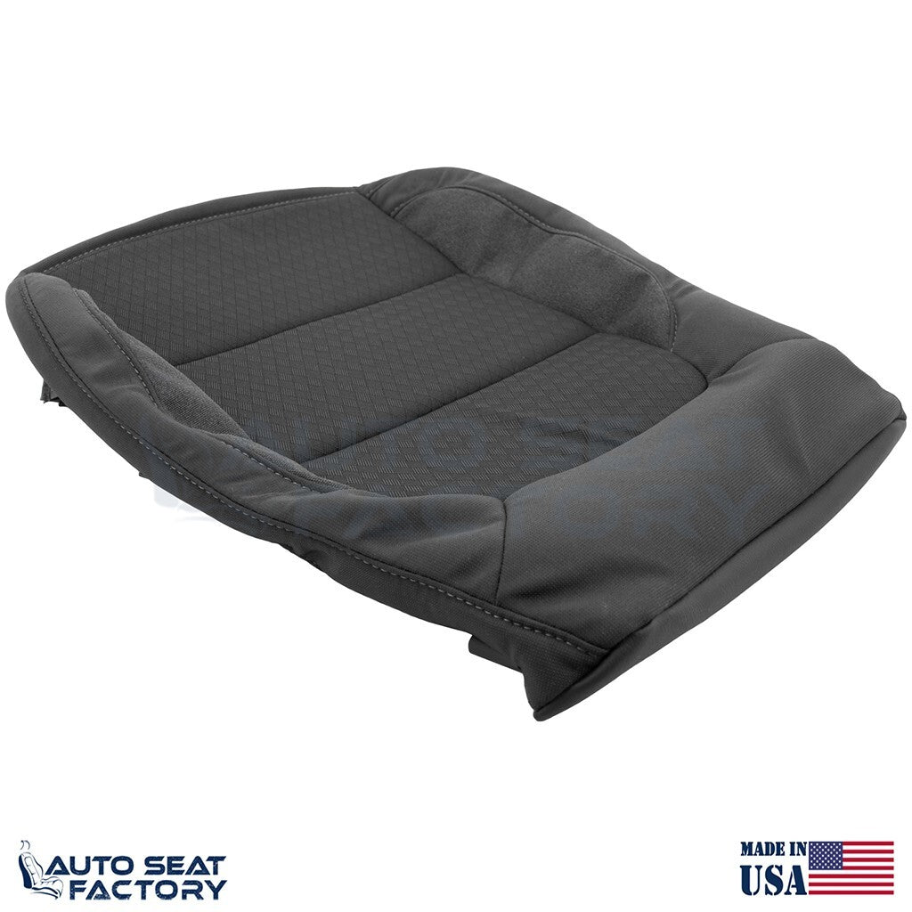 2019 - 2022 Chevy Silverado GMC Sierra Right Left Bottom Black Cloth Seat Covers - OEM-Style Replacement Seat Cover