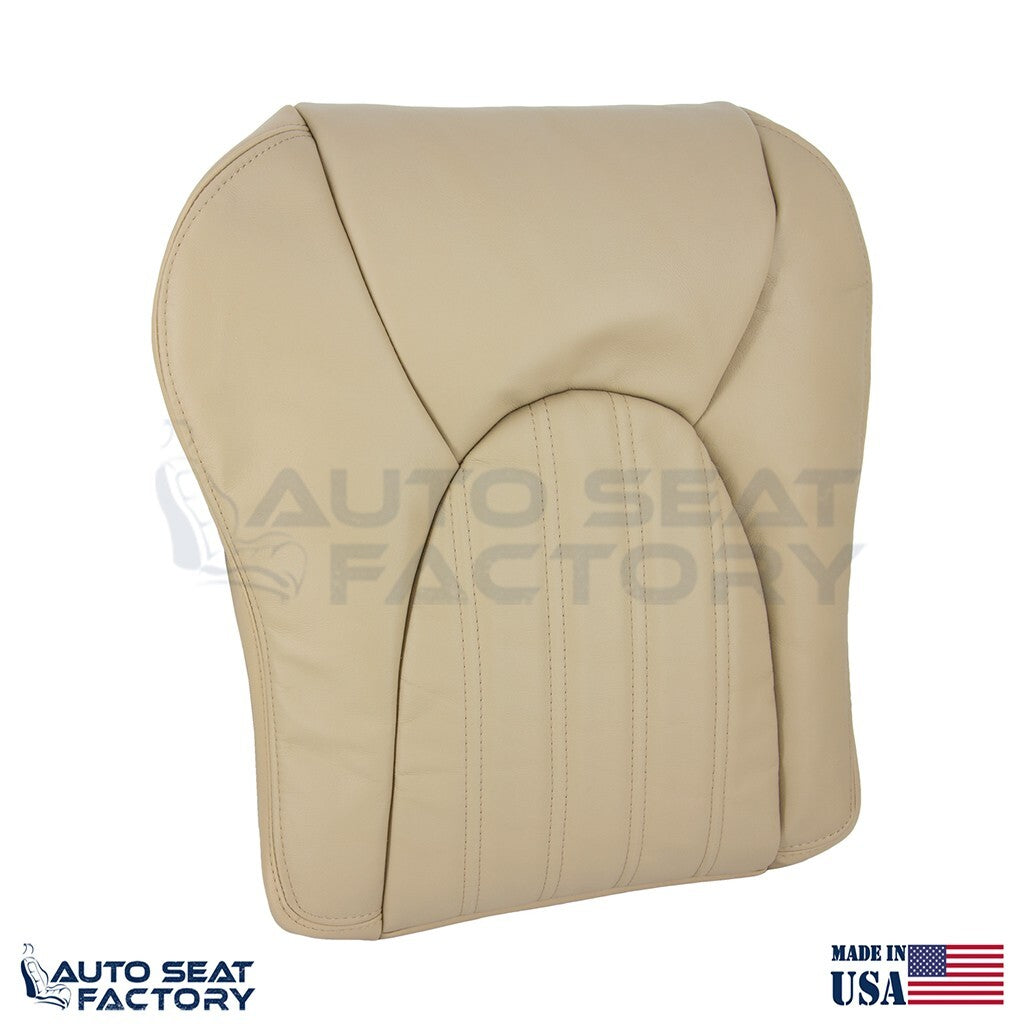 Fits 1997 - 2000 Jaguar XK8 Driver Side Top & Bottom Tan Leather Seat Covers - OEM-Style Replacement Seat Cover