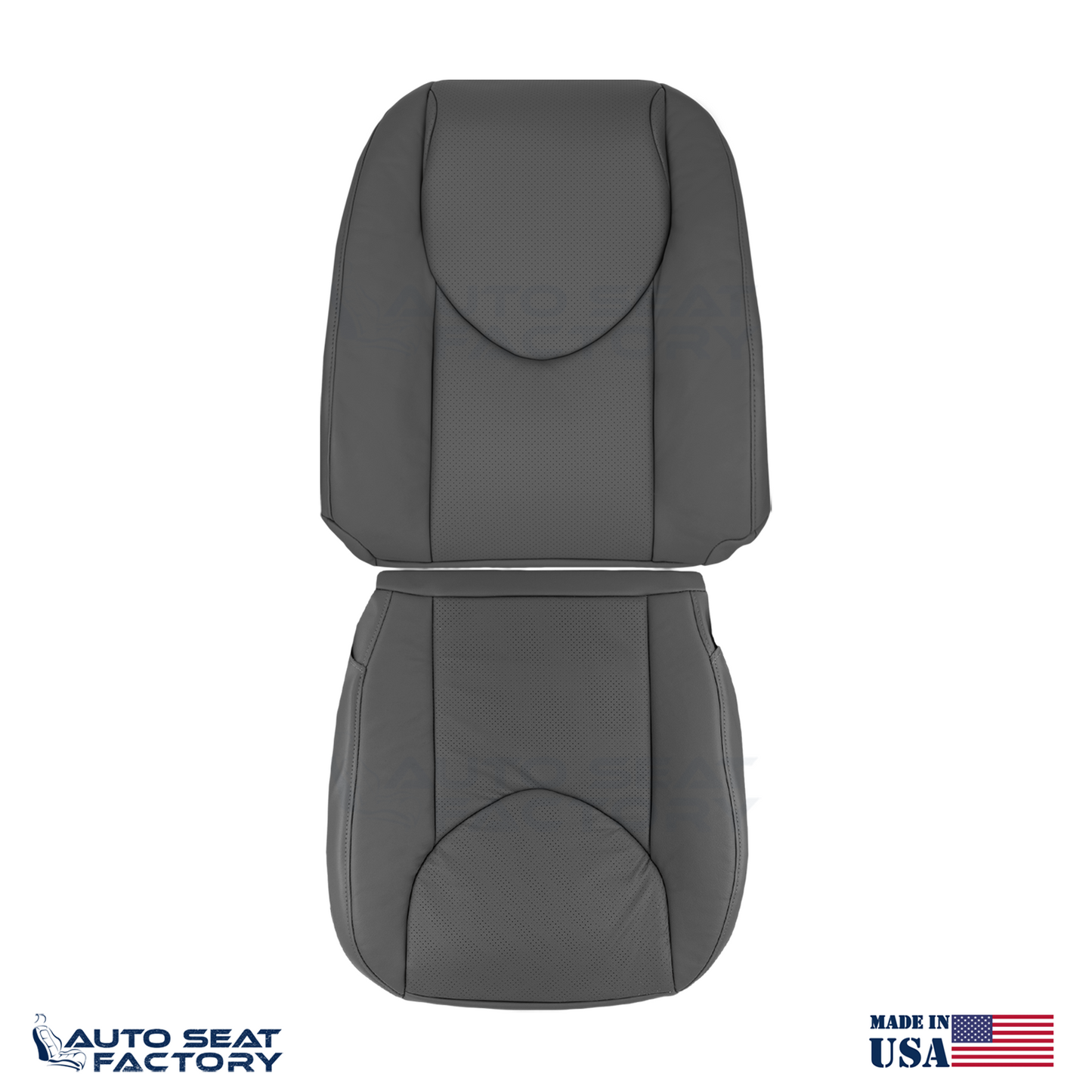 2006 - 2012 Fits Toyota RAV4 Front Left Right Black Leather Seat Covers, Perf. - OEM-Style Replacement Seat Cover