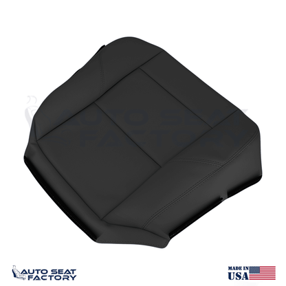 Fits 2007 - 2010 Volvo C70 Front PASSENGER Bottom Black Leather Seat Cover - OEM-Style Replacement Seat Cover