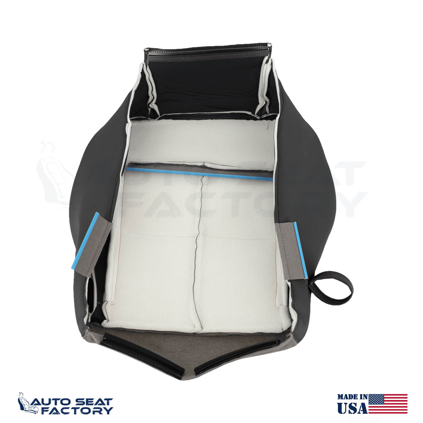 Fits 2007 - 2010 Lincoln MKX Perforated Driver Bottom Black Leather Seat Cover - OEM-Style Replacement Seat Cover