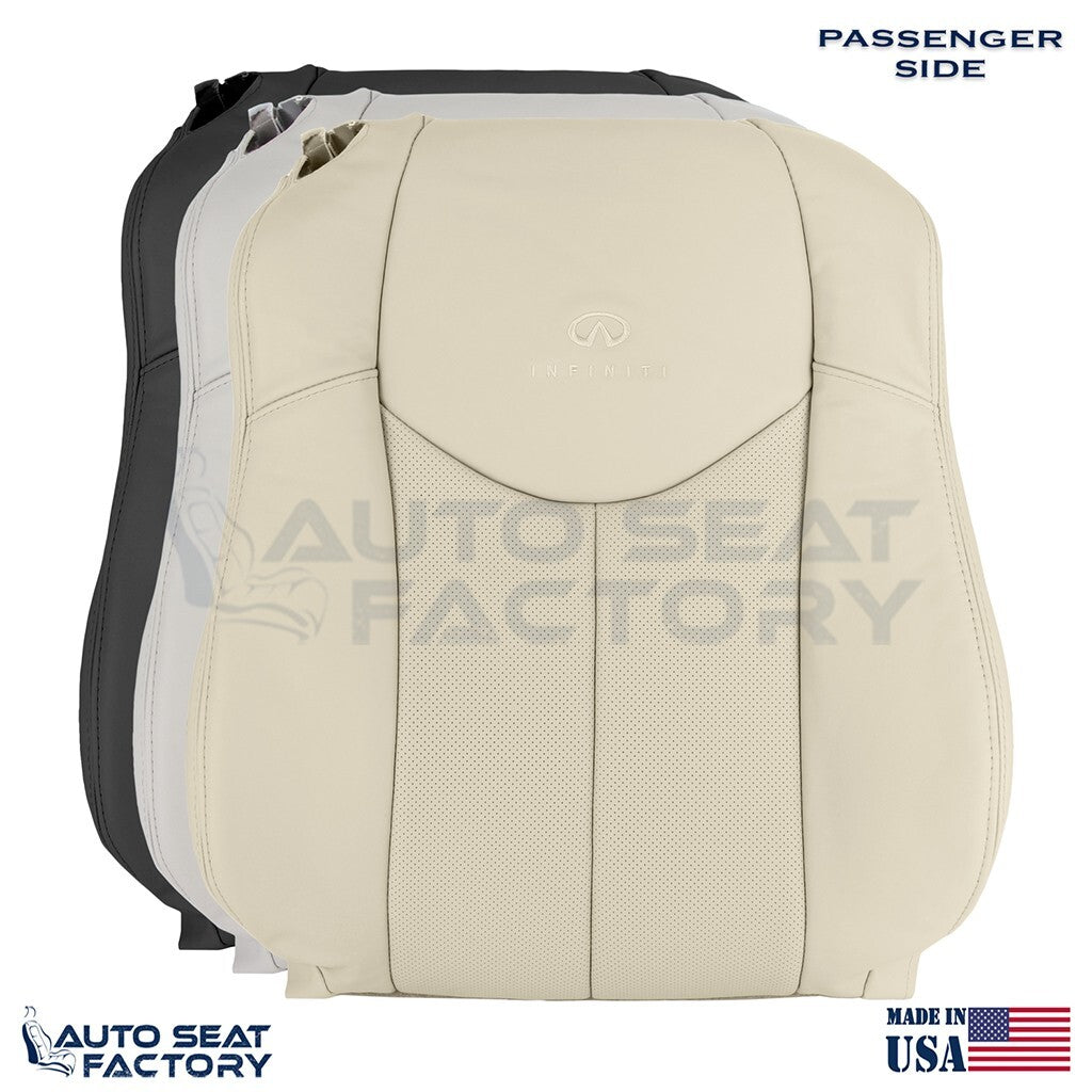 2009 - 2013 Fits Infiniti G37 Coupe Perforated PASSENGER Vinyl Top Cover - OEM-Style Replacement Seat Cover
