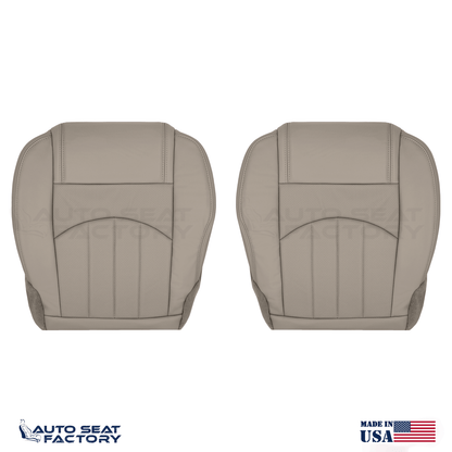 Fits 2013 - 2017 GMC Acadia Perforated Left & Right Bottom Dune Vinyl Seat Cover - OEM-Style Replacement Seat Cover