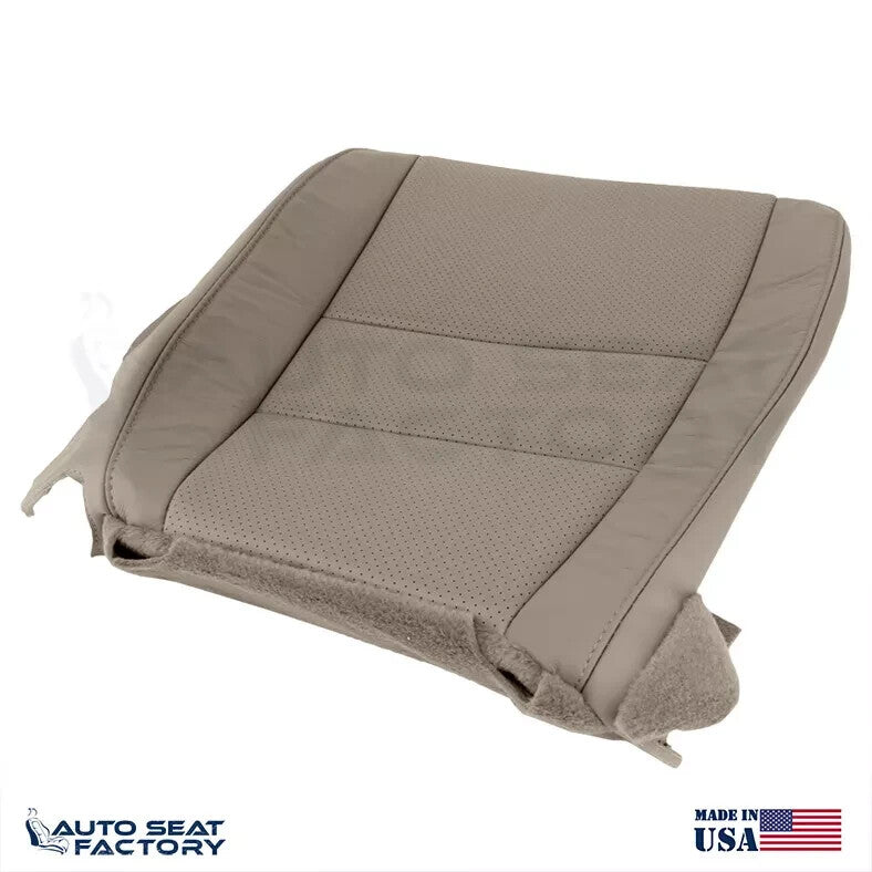 Fits 2007 - 2014 Honda Ridgeline Driver Bottom Perforated Tan Vinyl Seat Cover - OEM-Style Replacement Seat Cover