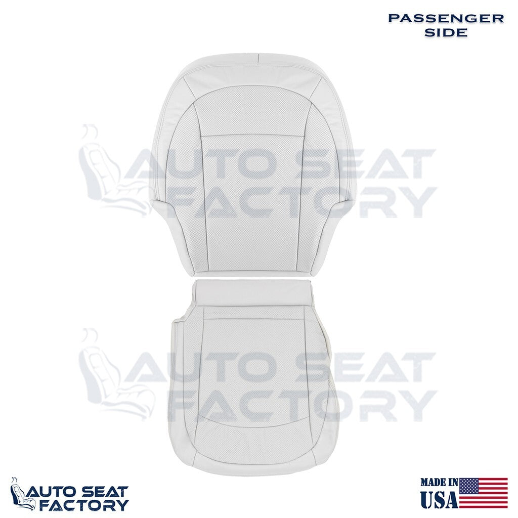 2011 - 2013 Fits Nissan Rogue PASSENGER Top & Bottom Perf Gray Vinyl Seat Covers - OEM-Style Replacement Seat Cover