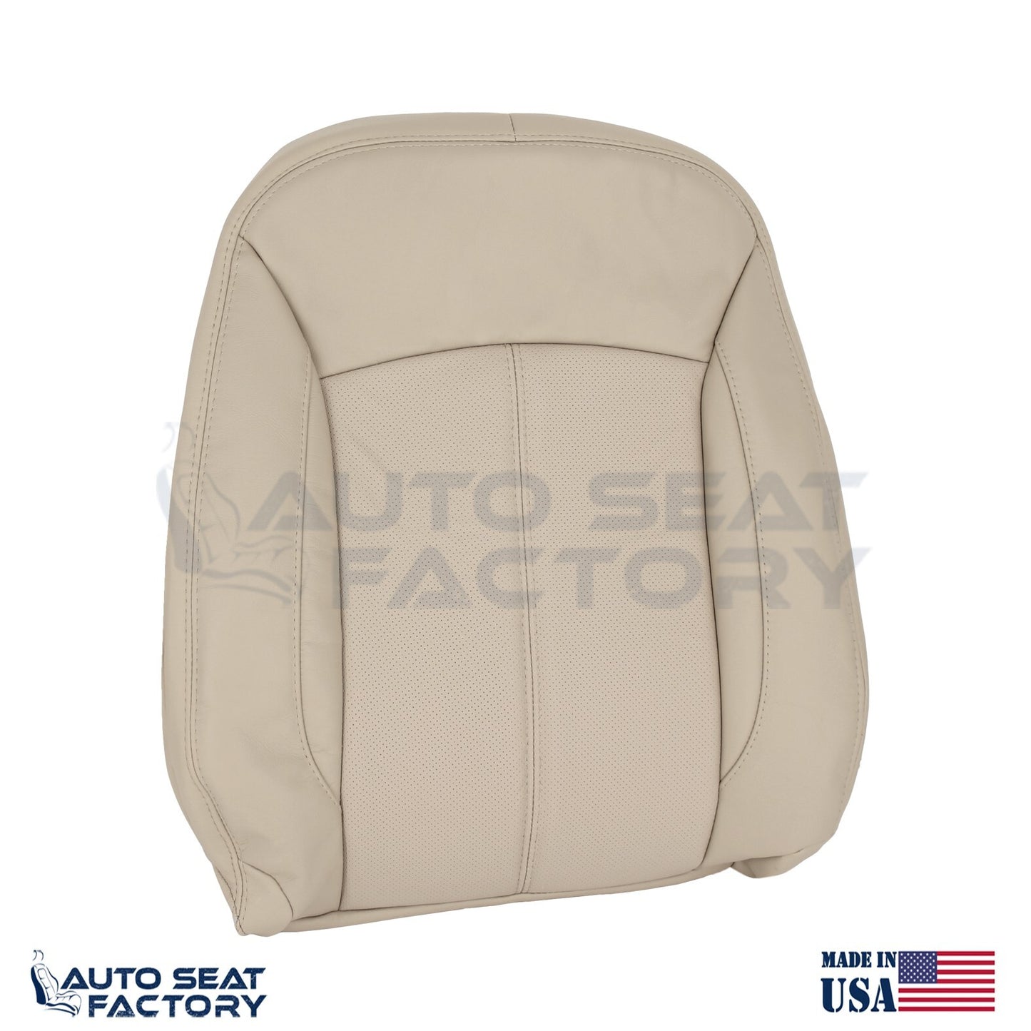 Fits 2010 - 2013 Buick LaCrosse RIGHT Top & Bottom Tan Vinyl Seat Covers, Perf. - OEM-Style Replacement Seat Cover