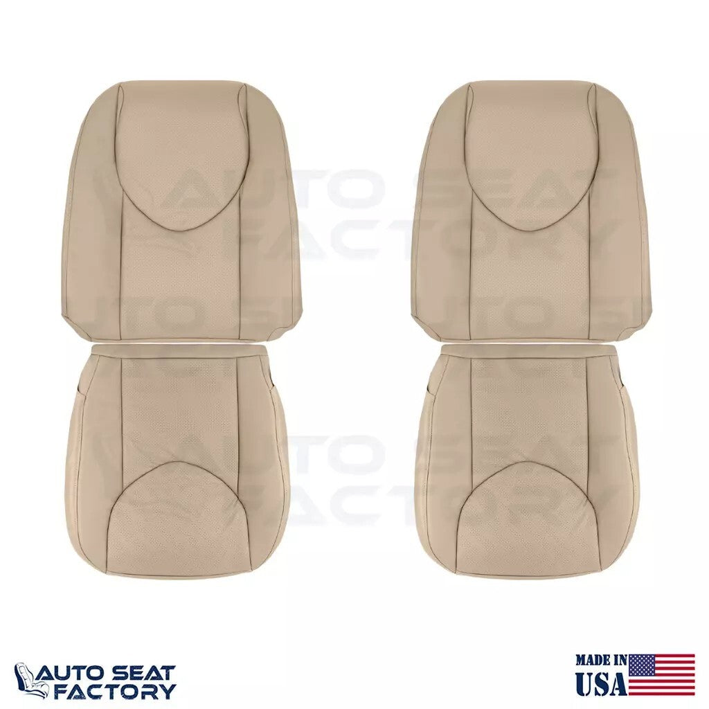 2009 - 2012 Fits Toyota RAV4 Front Left Right BEIGE Vinyl Seat Cover, Perf. - OEM-Style Replacement Seat Cover