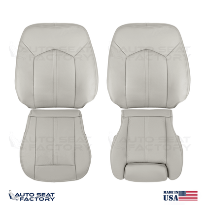 2010 - 2016 Fits Cadillac SRX Lt. Titanium Leather Seat Covers, Perforated - OEM-Style Replacement Seat Cover