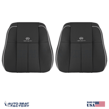2006 - 2010 Fits Infiniti M45 M35 Left & Right Top Blk Leather Seat Cover, Perf - OEM-Style Replacement Seat Cover
