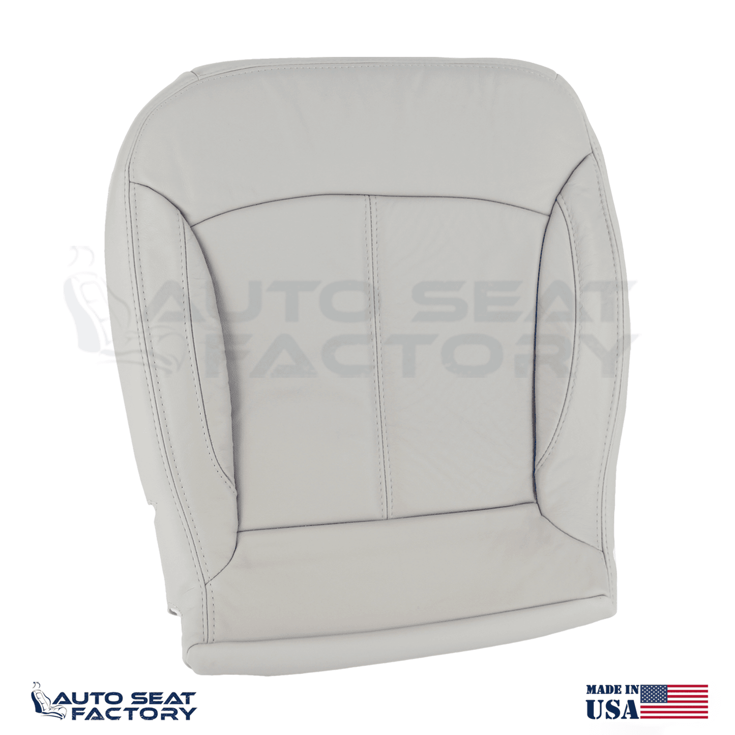 For 2010 -2013 Buick LaCrosse Left & Right Bottom SOLID Gray Leather Seat Covers - OEM-Style Replacement Seat Cover