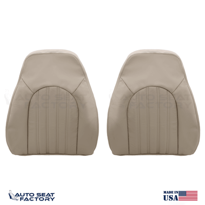 2001 - 2005 Fits Jaguar XK8 Front Cashmere SDZ Leather Replacement Seat Covers - OEM-Style Replacement Seat Cover