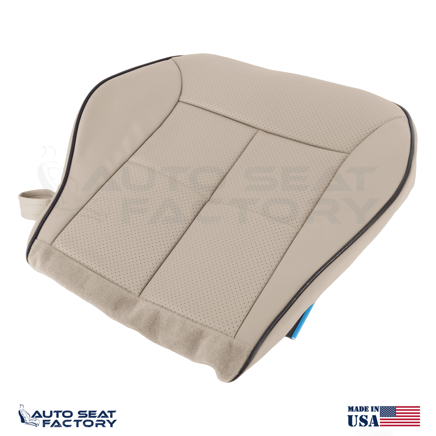 Fits 2007 - 2010 Lincoln MKX PASSENGER Bottom Cashmere Vinyl Seat Cover + Piping - OEM-Style Replacement Seat Cover