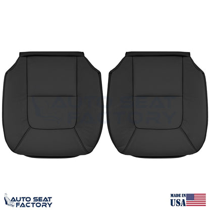 Fits 2007 - 2016 Volvo S80 LEFT & RIGHT Bottom Black Solid Vinyl Seat Covers - OEM-Style Replacement Seat Cover