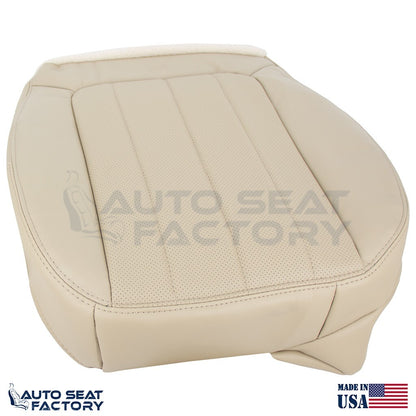 2003 - 2006 Fits Lincoln LS Driver Bottom Med Lt Stone Leather Seat Cover, Perf. - OEM-Style Replacement Seat Cover