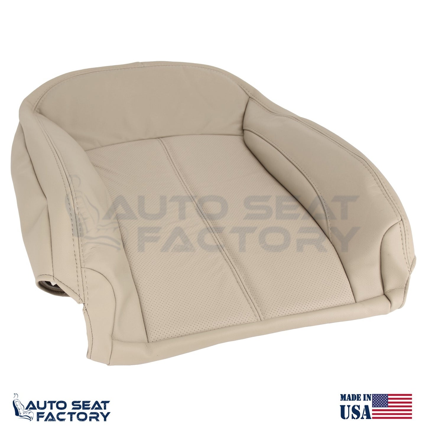 Fits 2010 - 2013 Buick LaCrosse RIGHT Top & Bottom Tan Vinyl Seat Covers, Perf. - OEM-Style Replacement Seat Cover