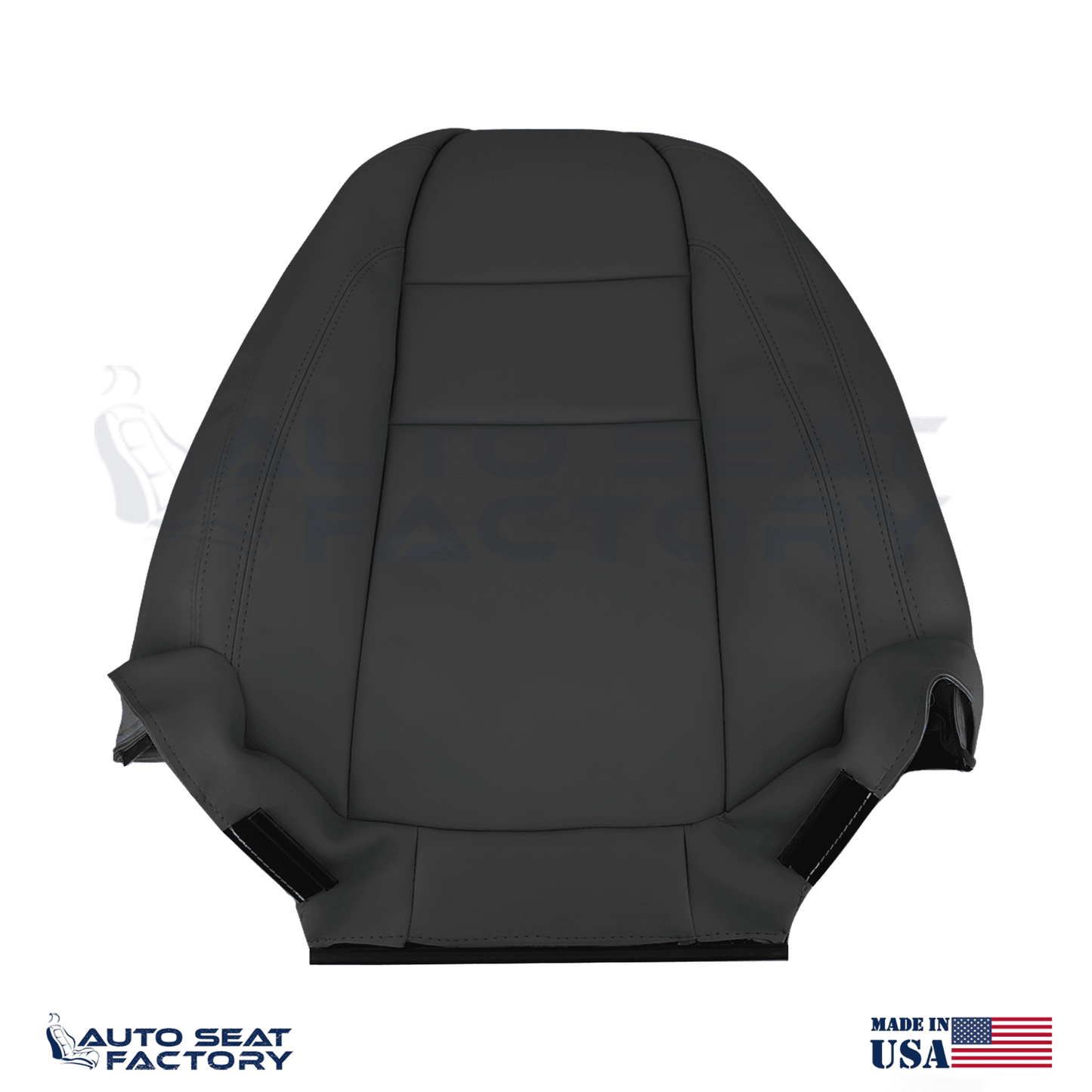 Fits 2007 - 2010 Volvo C70 Left & Right Top & Bottom Black Leather Seat Covers - OEM-Style Replacement Seat Cover