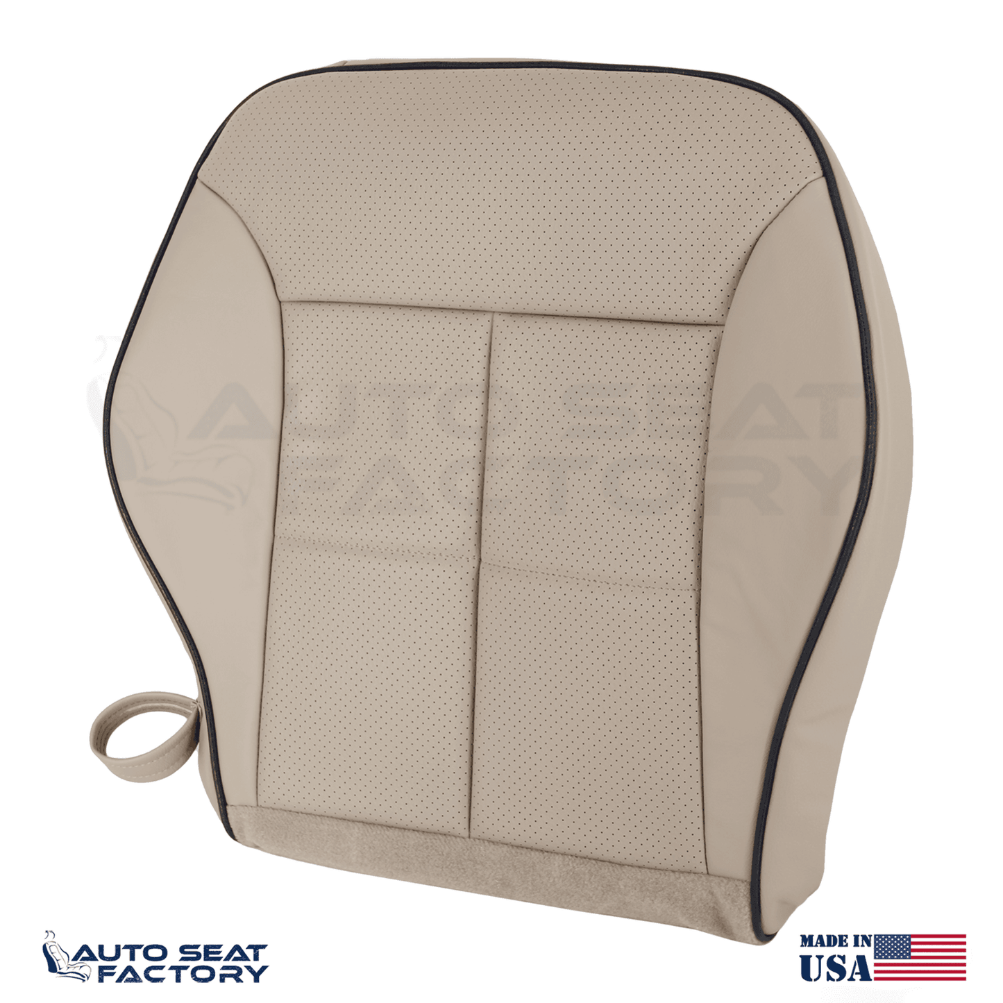 Fits 2007 - 2010 Lincoln MKX RIGHT Bottom Cashmere Leather Seat Cover + Piping - OEM-Style Replacement Seat Cover