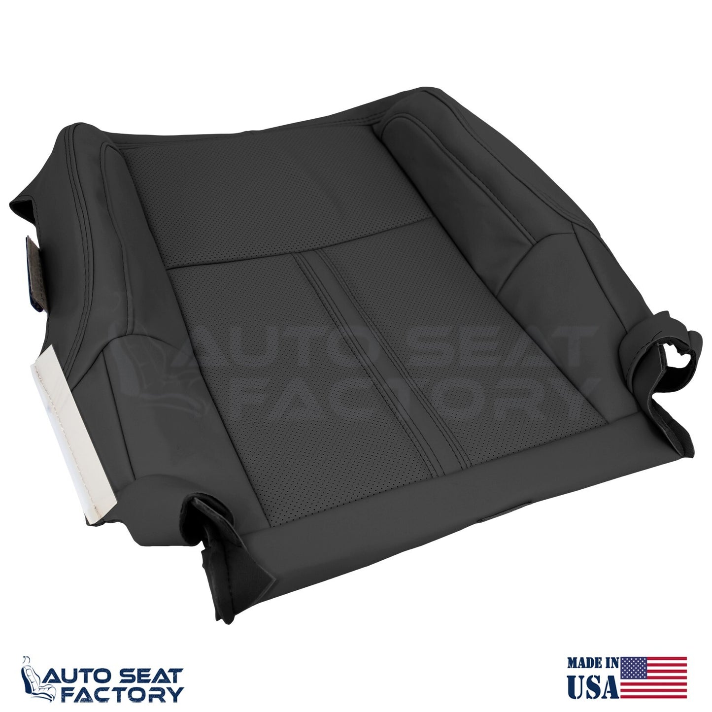 Fits 2009 - 2012 Lincoln MKS FRONT Black Vinyl Seat Covers, Perforated 4PCS - OEM-Style Replacement Seat Cover