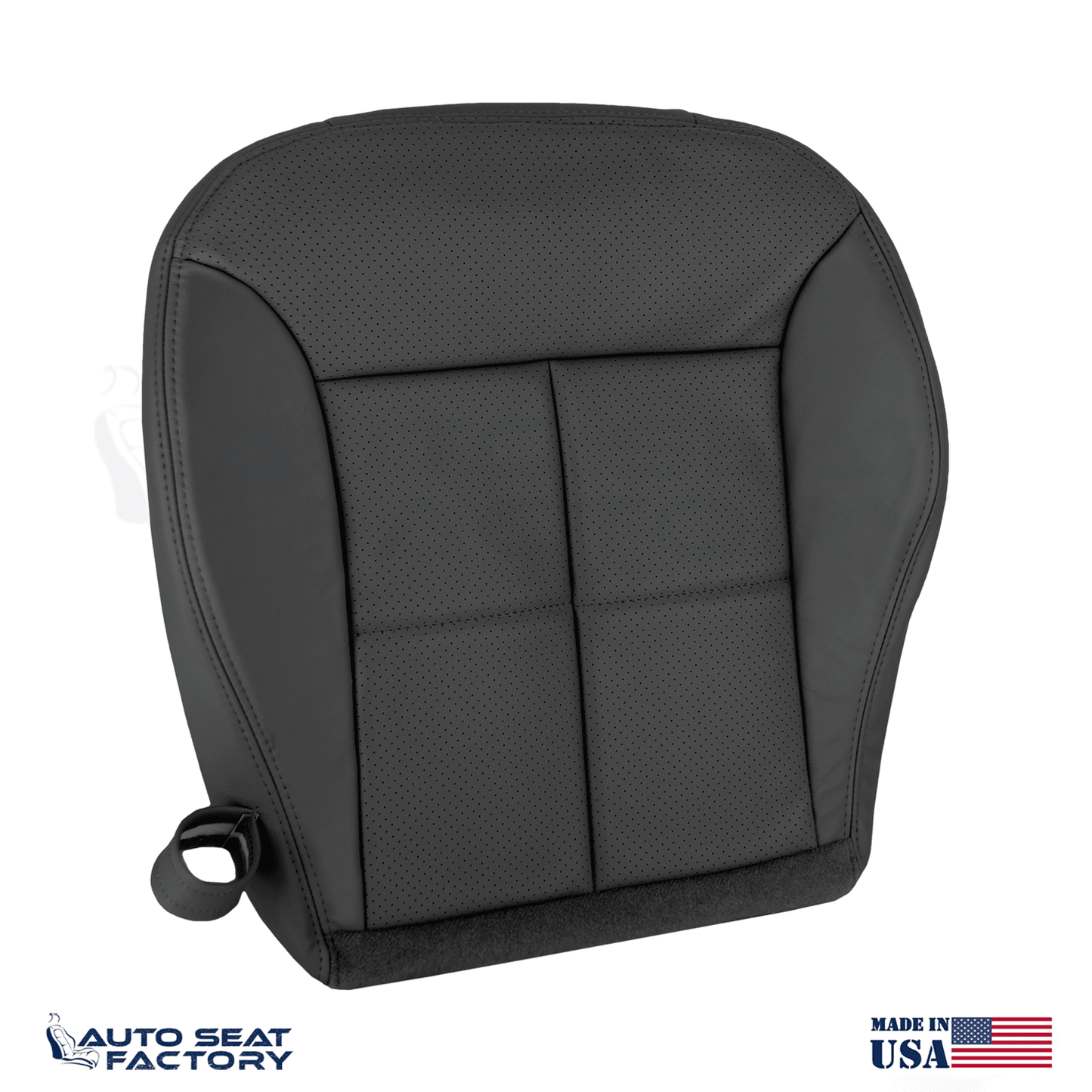 Fits 2007 - 2010 Lincoln MKX Perforated PASSENGER Driver Black Vinyl Seat Cover - OEM-Style Replacement Seat Cover