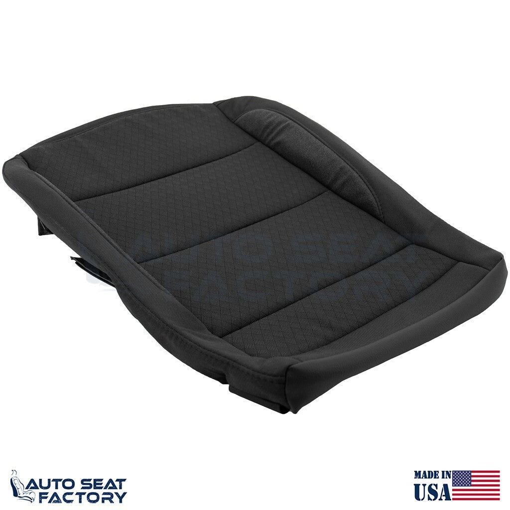 2019 - 2023 Chevy Silverado Bottom Left & Right Black Cloth Seat Covers (Square) - OEM-Style Replacement Seat Cover