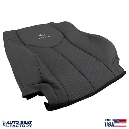 2009 - 2013 Fits Infiniti G37 Coupe Front Driver Black Vinyl Seat Covers, Perf. - OEM-Style Replacement Seat Cover