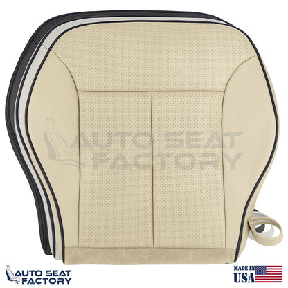 Fits 2007 - 2010 Lincoln MKX Perforated Driver Lower Leather Seat Cover + Piping - OEM-Style Replacement Seat Cover
