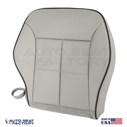 Fits 2007 - 2010 Lincoln MKX Perf. Driver Bottom Gray Vinyl Seat Cover + Piping - OEM-Style Replacement Seat Cover