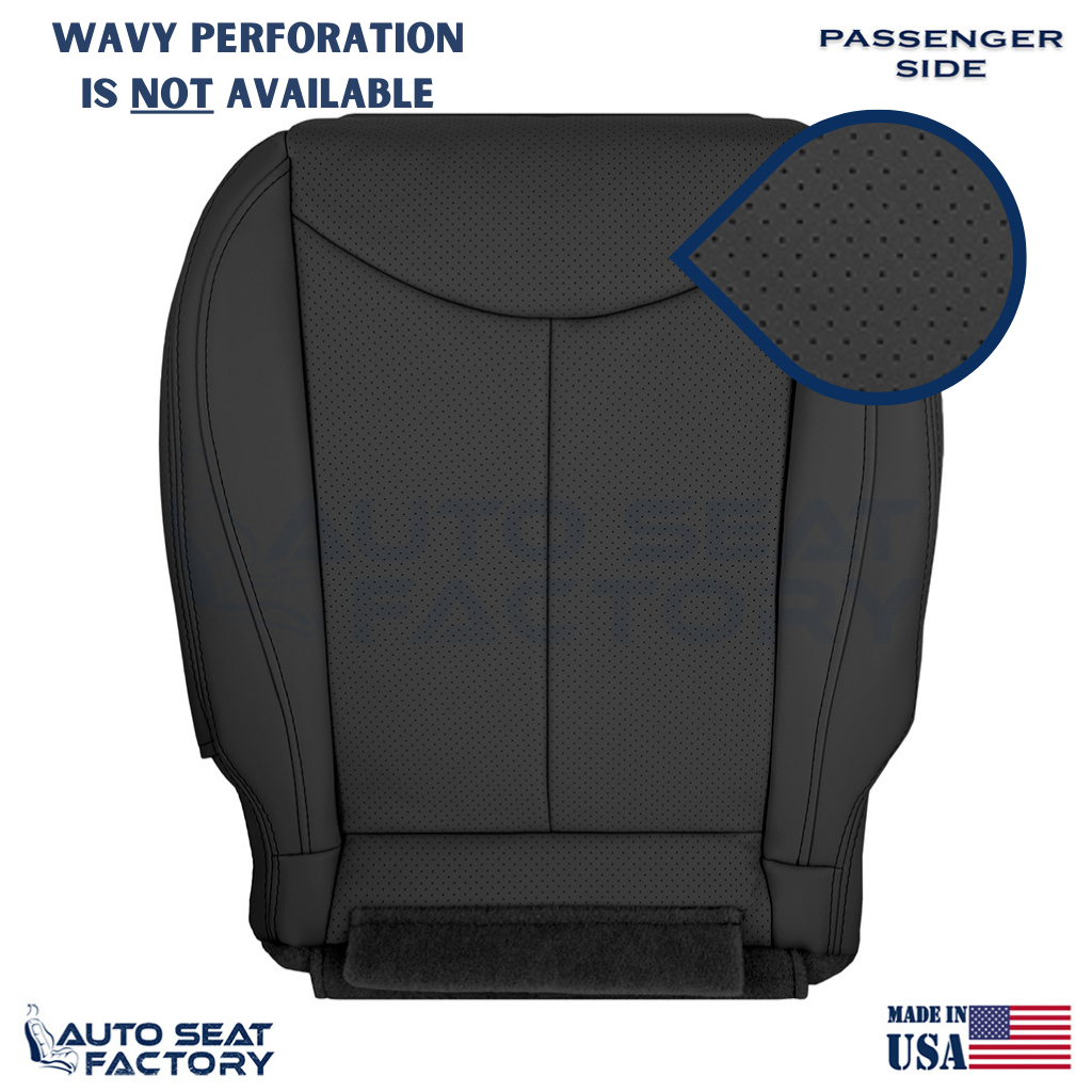 2009 - 2013 Fits Infiniti G37 CONVERTIBLE Lower RIGHT Black VL Seat Cover, Perf. - OEM-Style Replacement Seat Cover