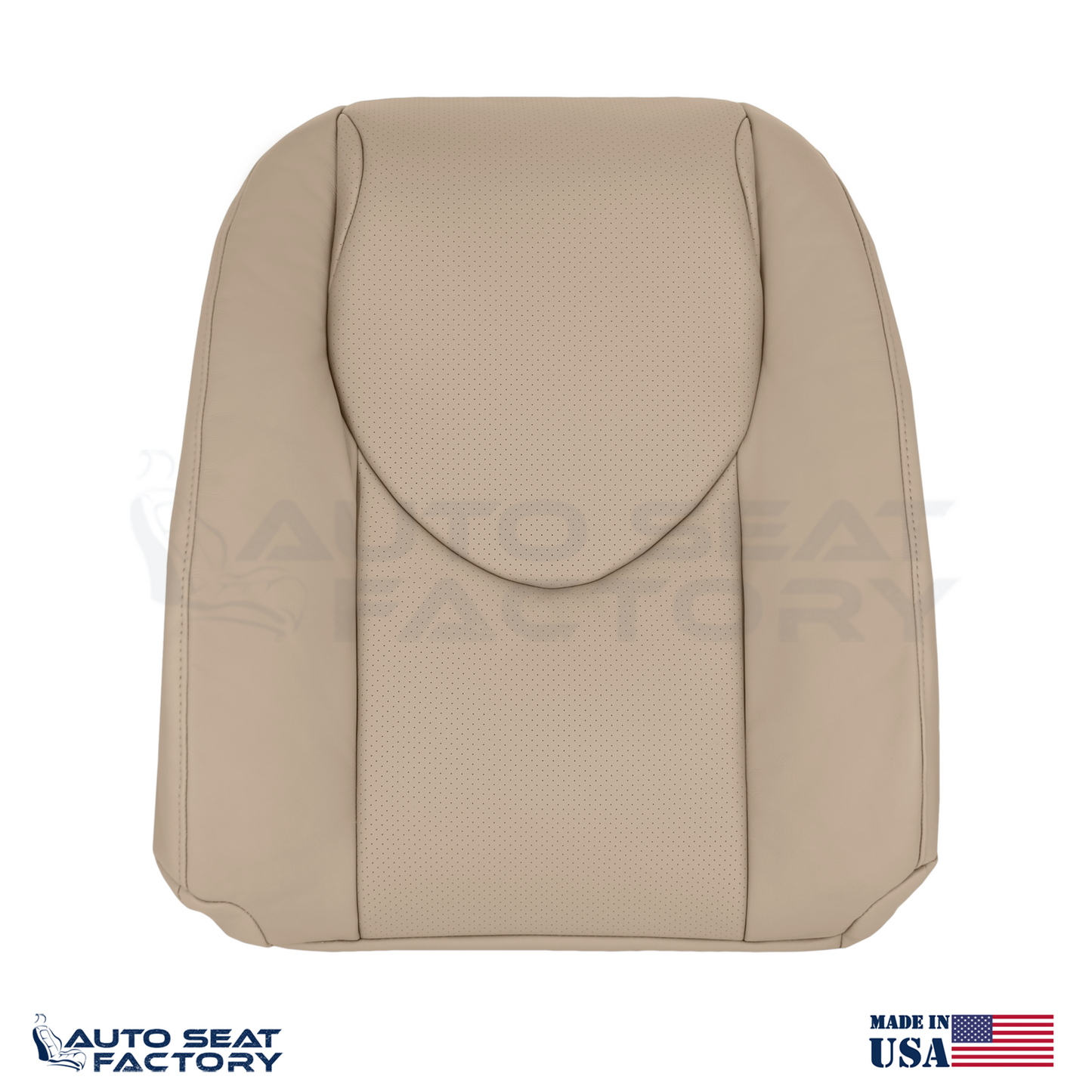 2009 - 2012 Fits Toyota RAV4 Perforated Left & Right Top BEIGE Vinyl Seat Covers - OEM-Style Replacement Seat Cover