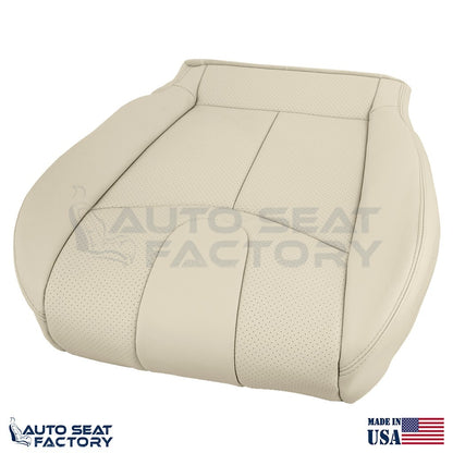 2009 - 2013 Fits Infiniti G37 Coupe Driver Top Bottom Tan Vinyl Seat Cover, Perf - OEM-Style Replacement Seat Cover