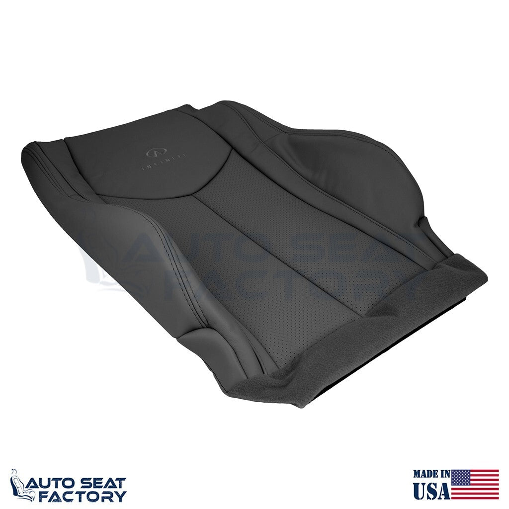 2009 - 2013 Fits Infiniti G37 CONVERTIBLE Left & Right Top Blk PERF Vinyl Covers - OEM-Style Replacement Seat Cover