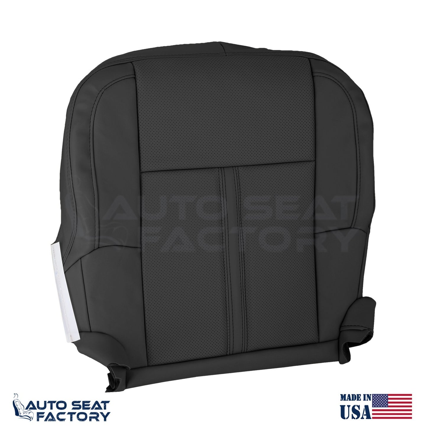 Fits 2009 - 2012 Lincoln MKS FRONT Black Vinyl Seat Covers, Perforated 4PCS - OEM-Style Replacement Seat Cover