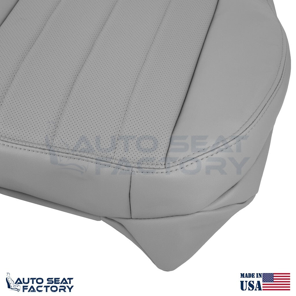 2003  Fits Lincoln LS Driver Bottom Med. Ash Leather Seat Cover, Perforated - OEM-Style Replacement Seat Cover