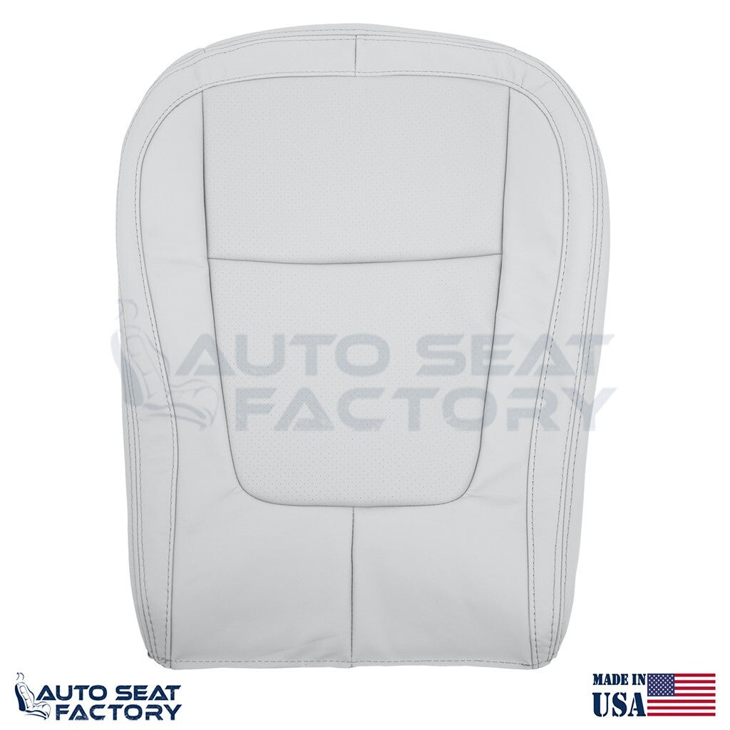 2009 - 2015 Fits Jaguar XF X2 Driver Bottom Gray Leather Seat Cover, Perforated - OEM-Style Replacement Seat Cover