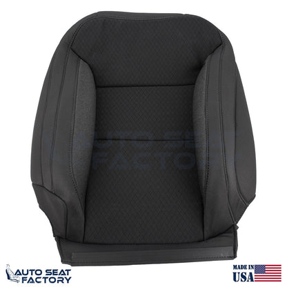 2019 - 2023 Chevy Silverado Driver & Passenger Black Cloth Seat Covers (Square) - OEM-Style Replacement Seat Cover