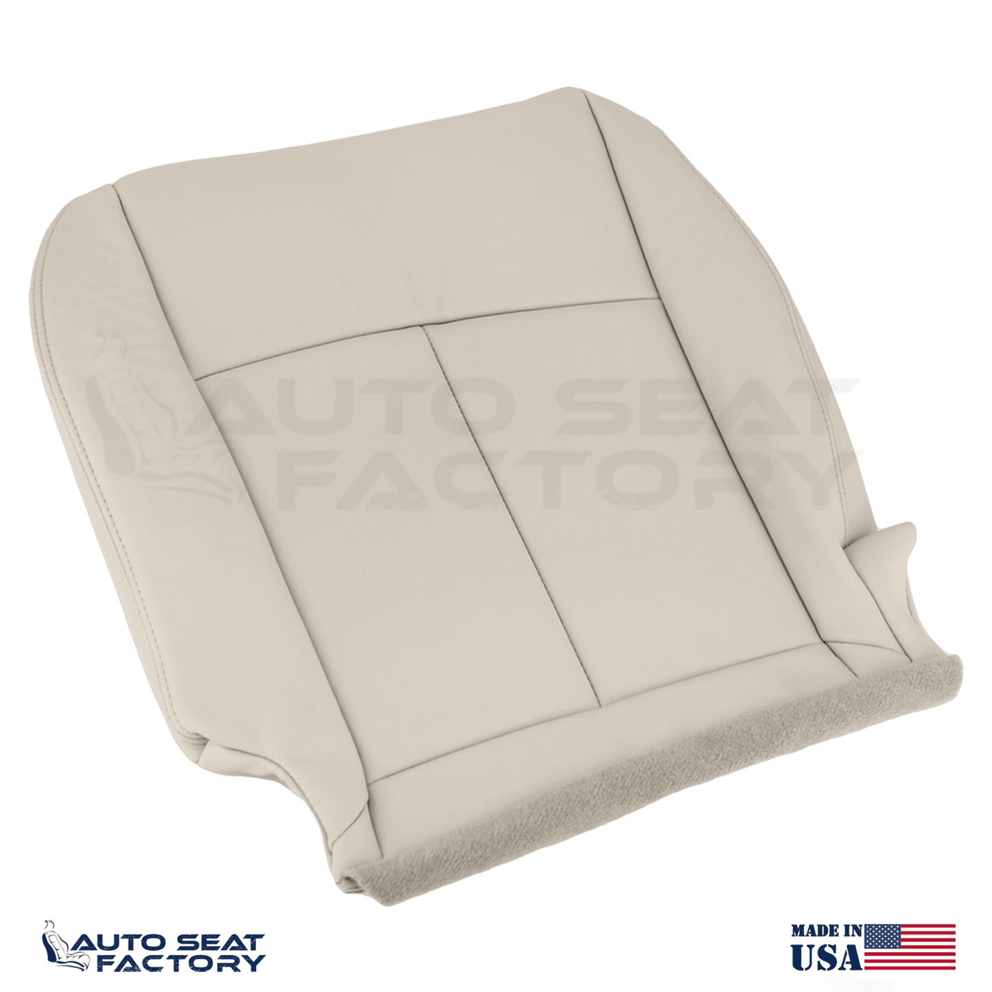 2014 - 2020 Fits Infiniti Q50 PASSENGER Bottom Wheat Leather SOLID Seat Cover - OEM-Style Replacement Seat Cover