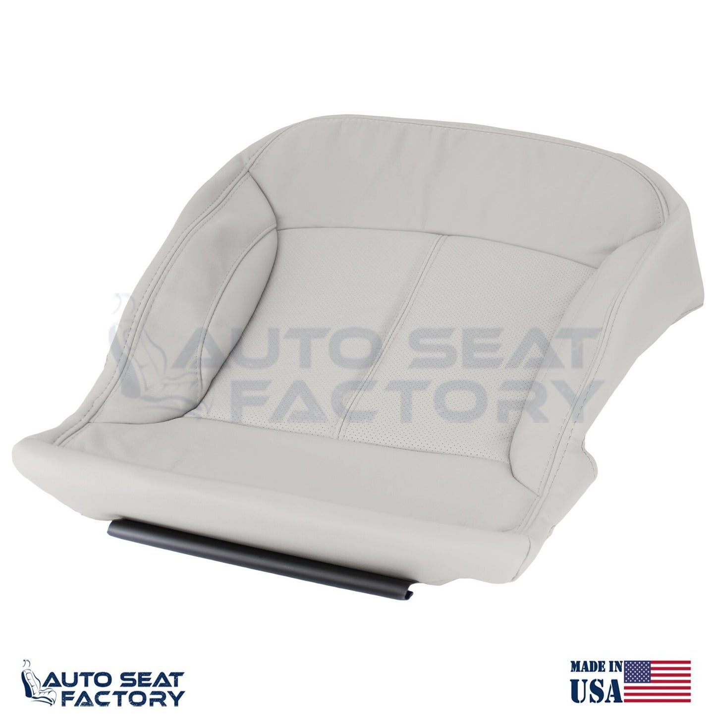 Fits 2010 -2013 Buick LaCrosse RIGHT Top & Bottom Gray Leather Seat Covers, Perf - OEM-Style Replacement Seat Cover
