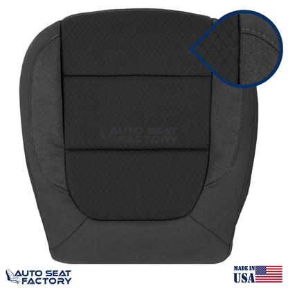 2019 - 2022 Fits Chevy Silverado/GMC Sierra Driver Bottom Black Cloth Seat Cover - OEM-Style Replacement Seat Cover