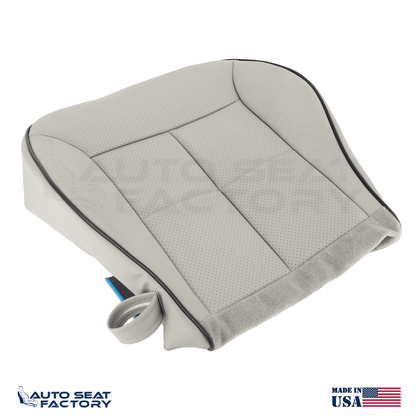 Fits 2007 - 2010 Lincoln MKX Perf Driver Bottom Gray Leather Seat Cover + Piping - OEM-Style Replacement Seat Cover