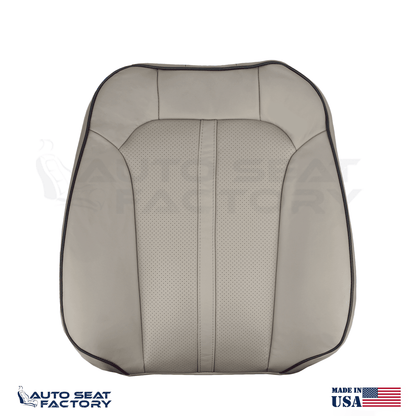 2011 - 2015 Lincoln MKX Perf. Left & Right Top Med Light Stone Vinyl Seat Covers - OEM-Style Replacement Seat Cover