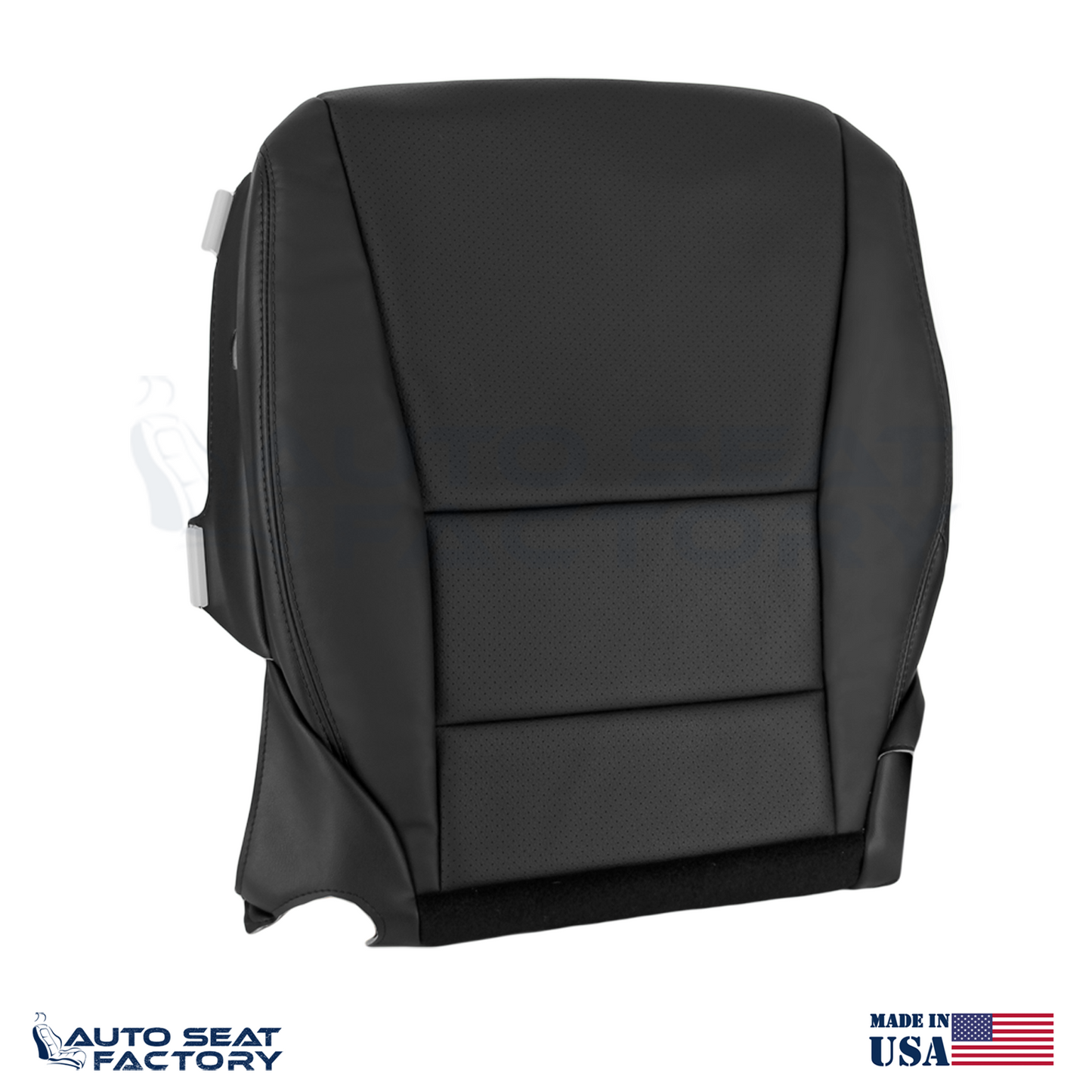 Fits 2013 - 2017 Honda Accord Driver Passenger Perforated Vinyl Seat Covers - OEM-Style Replacement Seat Cover