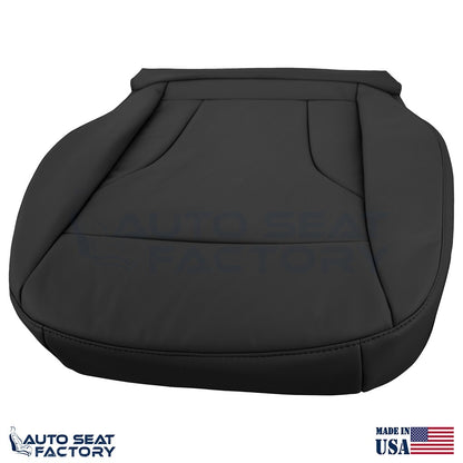 Replacement 2013 - 2017 Fits Audi Q5 PASSENGER Bottom Black Leather Seat Cover - OEM-Style Replacement Seat Cover