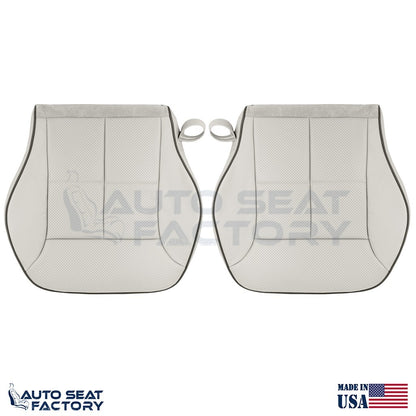 Fits 2007 - 2010 Lincoln MKX Gray Leather Seat Covers w/ Piping, Perforated - OEM-Style Replacement Seat Cover