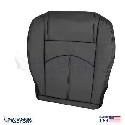 Fits 2013 - 2017 GMC Acadia Left & Right Bottom Solid Black Vinyl Seat Cover - OEM-Style Replacement Seat Cover