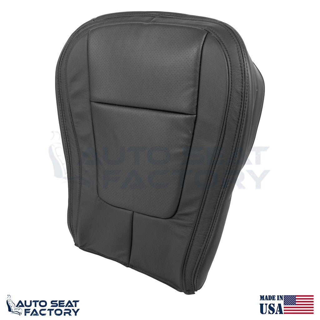 2009 - 2015 Fits Jaguar XF X2 Driver Bottom Black Vinyl Seat Cover, Perforated - OEM-Style Replacement Seat Cover