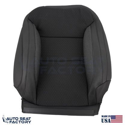 Replacement 2019 - 2023 GMC Sierra PASSENGER Side Top Black Cloth Seat Cover - OEM-Style Replacement Seat Cover